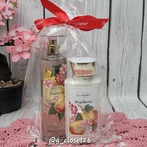 Pearberry Bath & Body Works Body Lotion & Fine Fragrance Mist Set